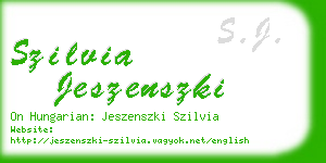 szilvia jeszenszki business card